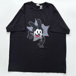 Oswald Disney Double Sided Cartoon Black Graphic T Shirt Men’s XL Disneyland
